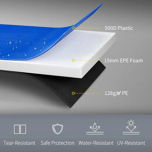 Miniatura 5 de Soozier Funda de resorte para cama elástica de 12 pies/14 pies, repuesto de almohadilla de seguridad para cama elástica, impermeable y resistente a