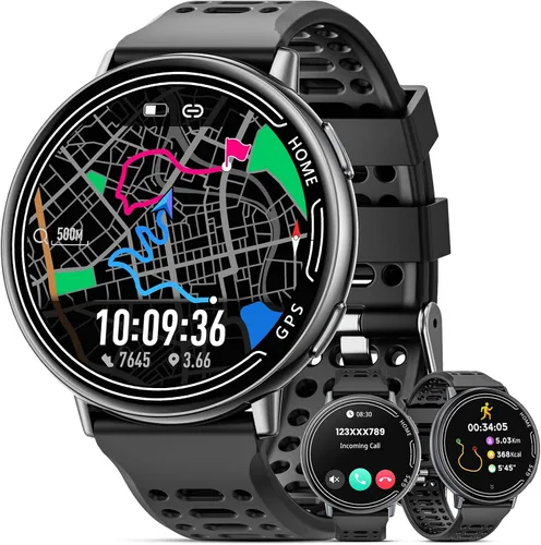 Miniatura 9 de Reloj inteligente para hombres y mujeres con GPS integrado, más de 100 modos deportivos con pantalla HD de 1.39 pulgadas, respuesta/hacer llamadas