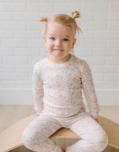 Miniatura 4 de moimoln 6M-8Y Pijama floral para bebé y niña pequeña, suave, modal, algodón, transpirable, ajustado, manga larga, conjunto de ropa de dormir