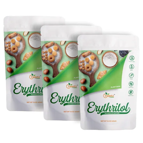 Miniatura 8 de Edulcorantes multiusos: paquete de 2 de Allulosa y paquete de 1 de Eritritol. Total de porciones 342; Edulcorantes sin calorías, cero carbohidratos