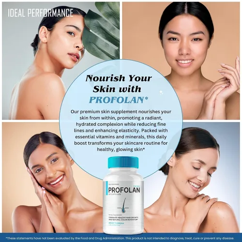 Miniatura 6 de Profolan cápsulas para el crecimiento del cabello, píldoras de suplemento Profolan, máxima fuerza, promueve un cabello más fuerte y grueso, combate