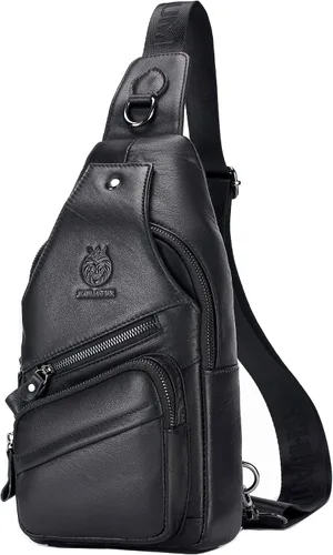 Miniatura 195 de LUKZIJAES Bolso bandolera de cuero genuino para hombre