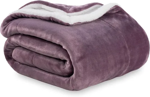 Miniatura 17 de Manta Berkshire - Manta de forro polar de felpa, manta reversible Loftmink cálida y suave para cama, sofá y viajes, negra, 60 x 90 pulgadas