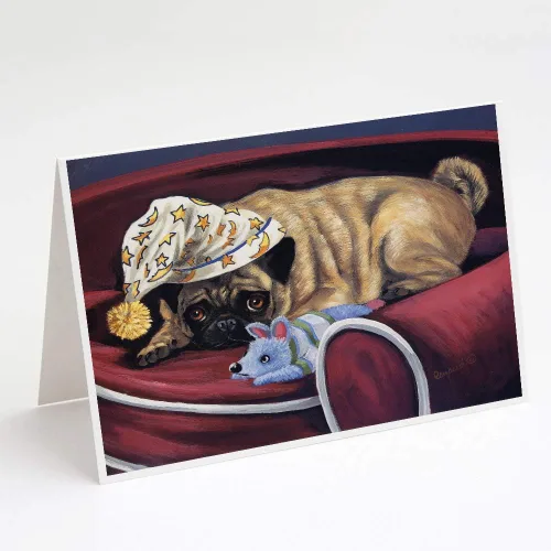 Miniatura 102 de Caroline's Treasures PPP3013GCA7P - Tarjetas de felicitación y sobres para mascotas de Basset Hound Teacher, paquete de 8 tarjetas en blanco