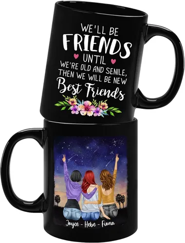 Miniatura 21 de Taza de café con texto en inglés "Best Friends Are The Sisters We Choose Ourselves We Choose Ourselves para mujeres, mejores amigas, taza de café