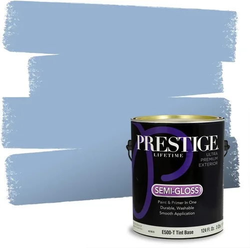 Miniatura 263 de Prestige Paints. - Base y pintura para exteriores en un solo galón, 1 galón. plano, comparable con Sherwin Williams Topsail. SW6799-PCM