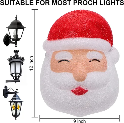 Miniatura 4 de 2 cubiertas de luz de porche de Papá Noel de Navidad para cubierta de luz al aire libre, decoraciones de Navidad, fiestas de Navidad, luces