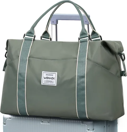 Weekender Bags for Women,Carry on Bag,Overnight Bag with Trolley Sleeve,Sports Tote Bag,Travel bag for Women, Dark Green
