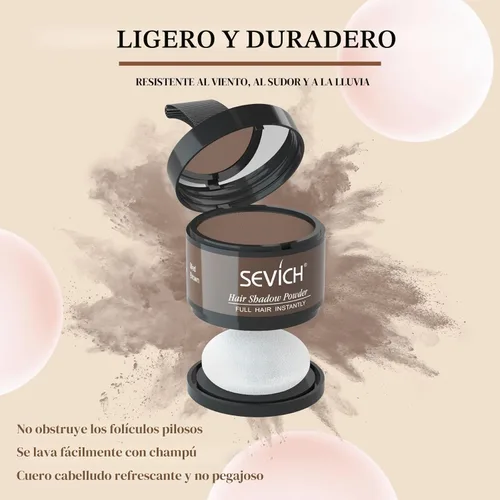 Miniatura 3 de Sevich - Sombra instantánea en polvo para línea capilar de cobertura rápida, corrector rápido de raíz de canas finas, cejas y barba, resistente al