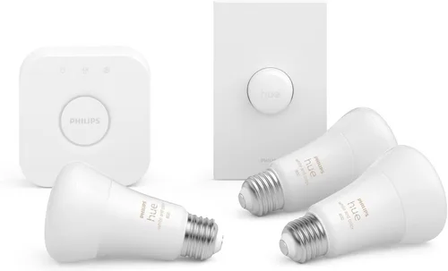 Miniatura 7 de Philips Hue Kit básico de botón inteligente Lumen ambiente blanco y de color (60W), 16 millones de colores, funciona con Amazon Alexa, Google