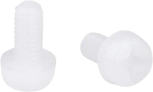 Miniatura 13 de uxcell M6x30mm Roscado Nylon Phillips Cruz Pan Cabeza Tornillos Tornillos de Máquina Blanco 50