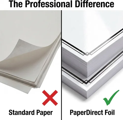 Miniatura 7 de PaperDirect Certificados especiales Foil Elegance, 50 hojas de papel blanco de 38 libras, 8½ x 11 pulgadas, borde doble de lámina negra, perfecto