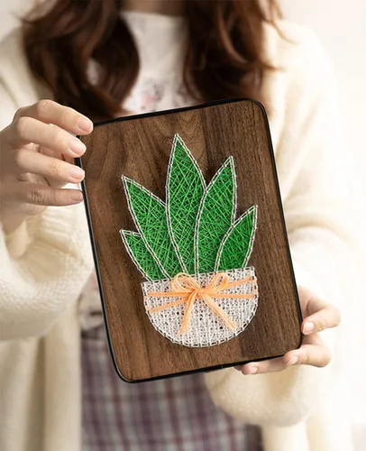 Miniatura 2 de BAZIMA ALICE Kit de arte de cuerda para principiantes, kit de manualidades de cactus en maceta, regalo único, kit de manualidades para vacaciones