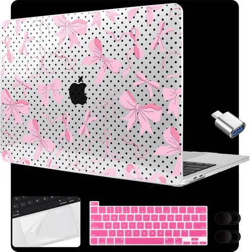 Miniatura 27 de MEEgoodo Funda para MacBook Pro de 13 pulgadas 2022 2021 2020 A2338 M2/M1 A2251 A2289 con Touch ID, fundas rígidas transparentes para laptop