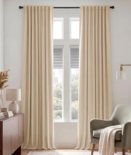 Miniatura 40 de PONY DANCE Cortinas cortas con aislamiento térmico para ventana pequeña, para guardería, baño, cocina, lavandería, caravana, sótano, 29 pulgadas