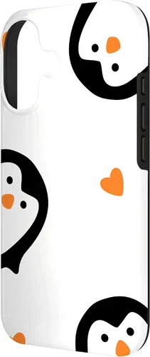 Miniatura 2 de Cute Penguins Hearts Phone Case for iPhone 17