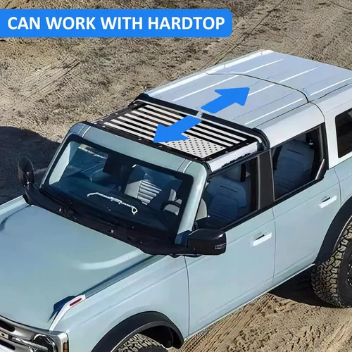 Miniatura 4 de Parasol compatible con Ford Bronco de 4 puertas 2021 2022 2023 2024 2025 2026 Nuevo parasol de 4 puertas para el techo de bikini Bimini de malla US