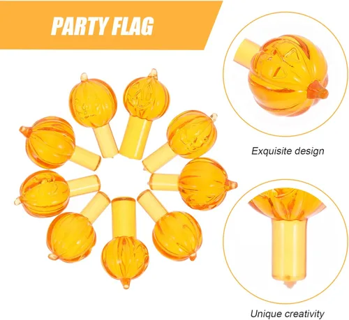 Miniatura 6 de OSALADI 60 bombillas de calabaza de repuesto para árbol de cerámica de Halloween, bombillas temáticas de Halloween para decorar árboles de fiesta