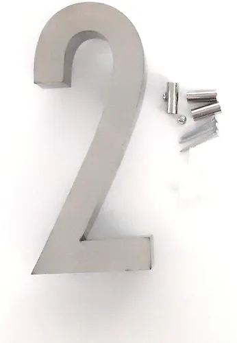 Números de casa/letra de acero inoxidable de 8 pulgadas, grado 316 (UNS S31600), número de calle para exteriores, interiores, edificios,
