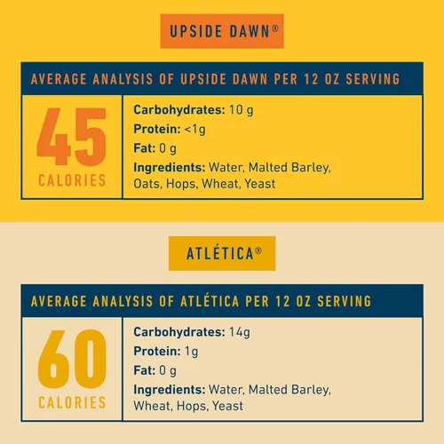 Miniatura 5 de Athletic Brewing Company Cerveza artesanal sin alcohol, dorado vegano y cobre estilo mexicano, cervezas bajas en calorías, 6 Upside Dawn y 6