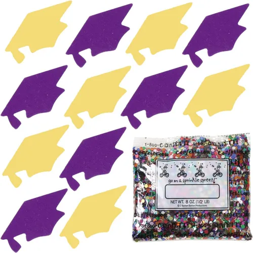 Miniatura 111 de Confetti Grad Cap Negro, Azul Marino Combo - 2 bolsas de media onza (1 oz)