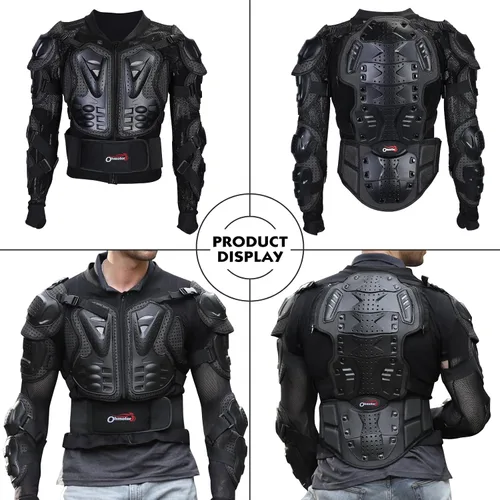 Miniatura 2 de OHMOTOR - Chaqueta protectora para cuerpo de motocicleta, para hombres, equipo de protección para motocross, protector de pecho y columna para ATV