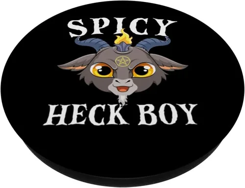 Miniatura 2 de Spicy Heck Boy Satan Baphomet Goat Demon Satanic Pentagram PopSockets PopGrip intercambiable
