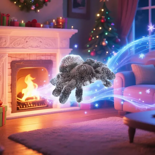 Miniatura 4 de Apricot Lamb Juguetes Insecto Peluche Araña Diablo Animal de peluche suave y tierno perfecto para niños (negro)
