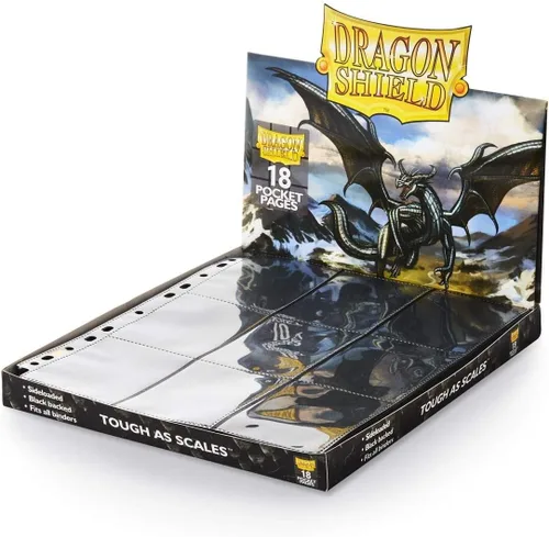 Dragon Shield AT-10301 Portfolio: Carpeta de coleccionistas de 18 bolsillos negro - 50 páginas