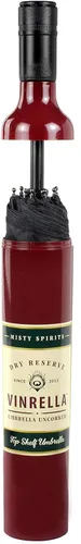 Miniatura 3 de VINRELLA Sombrilla para botella de vino, paraguas para lluvia, paraguas portátil y compacto para viajes, paraguas impermeable y resistente al