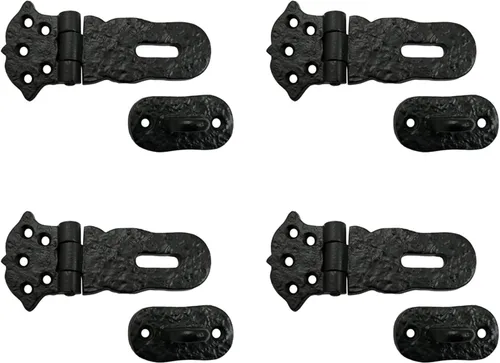 Miniatura 5 de Adonai Hardware "Paran" Cerrojo de bloqueo de seguridad de latón resistente (6 pulgadas x 1 paquete, latón satinado) para cofre del tesoro