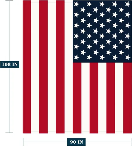 Miniatura 47 de YeeJu Manta de bandera estadounidense para bebé, patriótica para el 4 de julio, Día de los Caídos, 4 de julio, manta de forro polar para niños