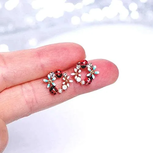 Miniatura 3 de DianaL Boutique - Pendientes de mariquita con diseño de margarita