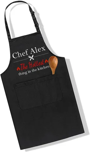 Miniatura 10 de Delantales de chef personalizados, delantal de cocina personalizado con nombre de foto, logotipo, 2 bolsillos, regalo de cocina para hornear