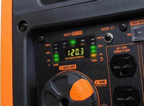 Miniatura 4 de WEN Generador inversor portátil súper silencioso de 3800 vatios listo para RV con apagado de combustible y arranque eléctrico (56380i)