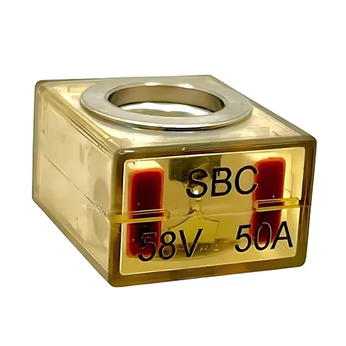 Miniatura 20 de Bloque de fusibles de terminal doble South Bend Components con clasificación marina (MRBF), 300A máx., 58V CC máx., IP 66, protegido contra