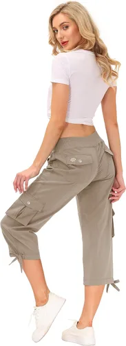 Miniatura 6 de MoFiz Pantalones cargo capri de senderismo para mujer, ligeros, de secado rápido, atléticos, viajes, casuales, holgados, cómodos, bonitos bolsillos