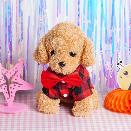 Miniatura 6 de Tongcloud Paquete de 3 camisas a cuadros para cachorros y gatos, lindas camisas para perros y gatos grandes, fiesta de cumpleaños y fotos