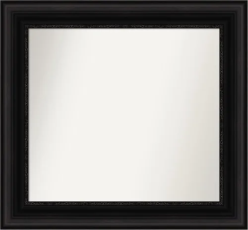 Miniatura 630 de Amanti Art Espejo personalizado, espejo de baño negro puente, espejo de pared o espejo de tocador de baño sobre el fregadero (26 x 26 pulgadas)