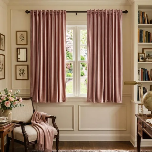 Miniatura 56 de PRIMROSE Cortinas de terciopelo champán de 63 pulgadas de largo para sala de estar, juego de 2 paneles opacos, bolsillo para barra, pestaña trasera