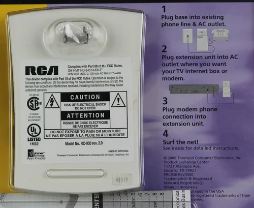 Miniatura 2 de RCA Conector de módem inalámbrico compatible con identificación de llamadas RC930
