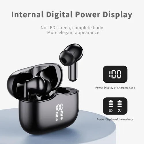 Miniatura 5 de Auriculares inalámbricos, Bluetooth 5.4 con 4 micrófonos ENC con cancelación de ruido, nuevos auriculares inalámbricos HiFi Stereo Deep Bass 40H