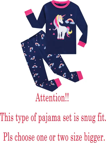 Miniatura 2 de KikizYe Conjunto de pijamas para niñas, pijamas de manga larga de algodón