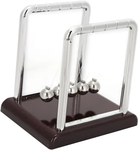Miniatura 6 de Newtons Cradle Balance - Bolas de péndulo, bolas oscilantes de energía cinética, herramienta educativa de aprendizaje para oficina, hogar