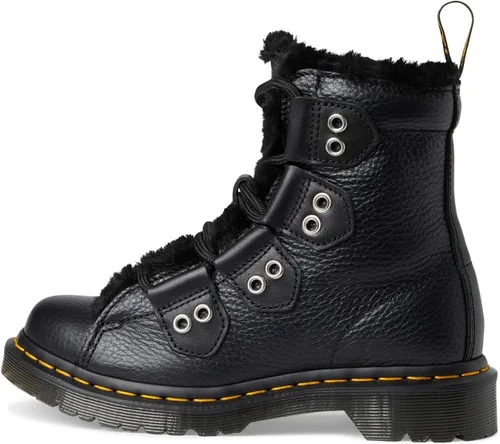 Miniatura 4 de Dr. Martens Botas de combate con forro de piel de encaje a punta 1460 para mujer