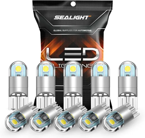 Miniatura 21 de SEALIGHT 194 bombilla LED azul, luz de matrícula, luz de cúpula, T10 168 2825 W5W 3030 chips brillantes tipo cuña para reemplazar luz LED de mapa