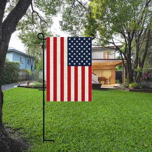 Miniatura 5 de Bandera americana de Estados Unidos, pequeñas banderas de jardín americanas para patio, porche, día de la independencia, festival patriótico