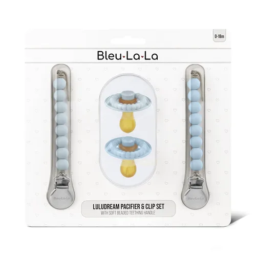 Miniatura 4 de Luladream - Juego de chupete y clip, pezón de goma natural, mango de dentición suave, para bebés y niños pequeños, de 0 a 18 meses