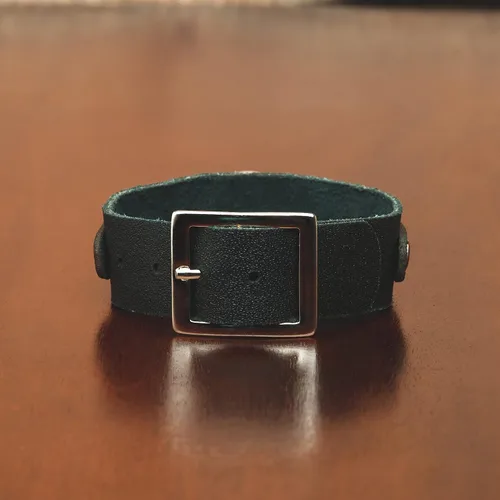 Miniatura 3 de Intercession Pulsera de protección de cuero genuino de San Benito fabricada en Brasil Madera