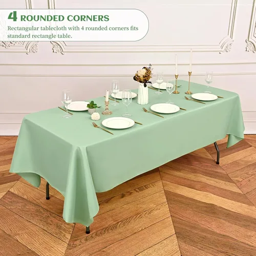 Miniatura 505 de Showgeous Paquete de 4 manteles redondos color rosa intenso de 120 pulgadas de poliéster para mesas redondas, manteles de tela decorativa lavable